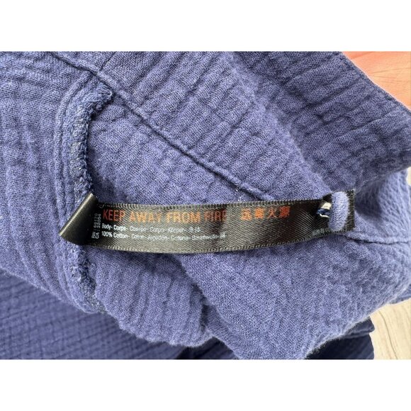 Anthropologie V-Neck Crepe‎ Short Sleeve Dress Women's Size Large Navy Blue - Picture 10 of 14